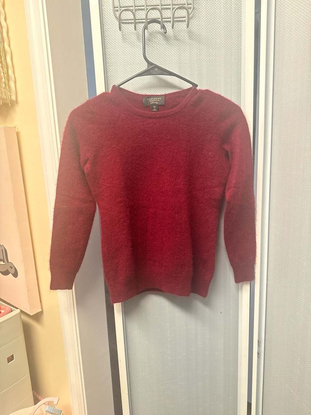 Charter Club Luxury 100% Cashmere Crewneck Sweater Red Size XS